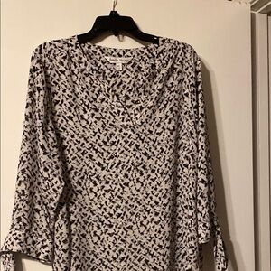 Rebecca Malone Monochrome Abstract Blouse